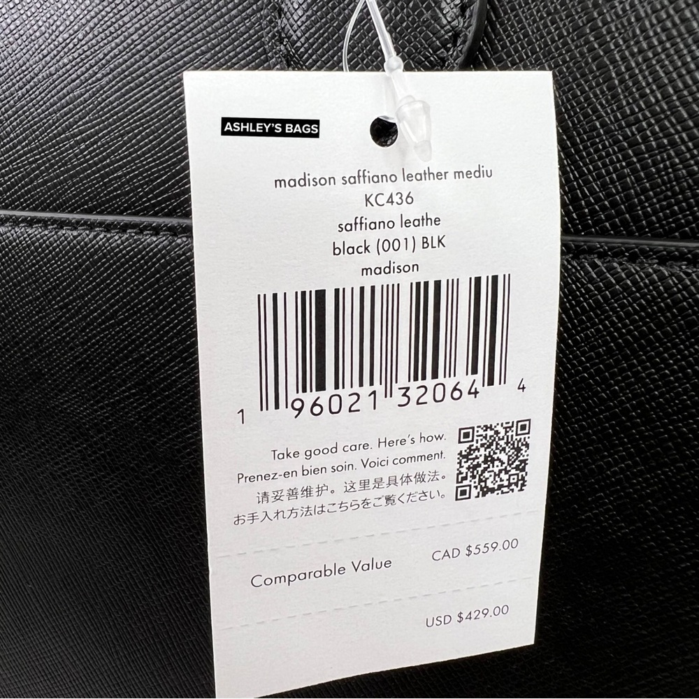 Kate Spade Madison Medium Satchel & Large Slim Bifold Wallet In Black - Picture 11 of 15